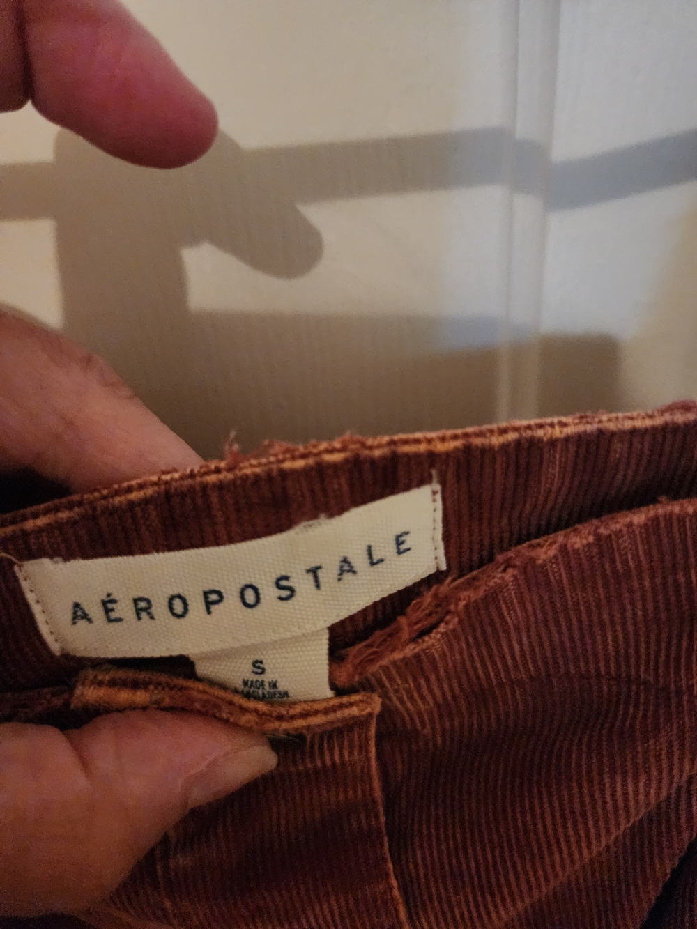 Aeropostale Girls Rust Brown Corduroy Dress